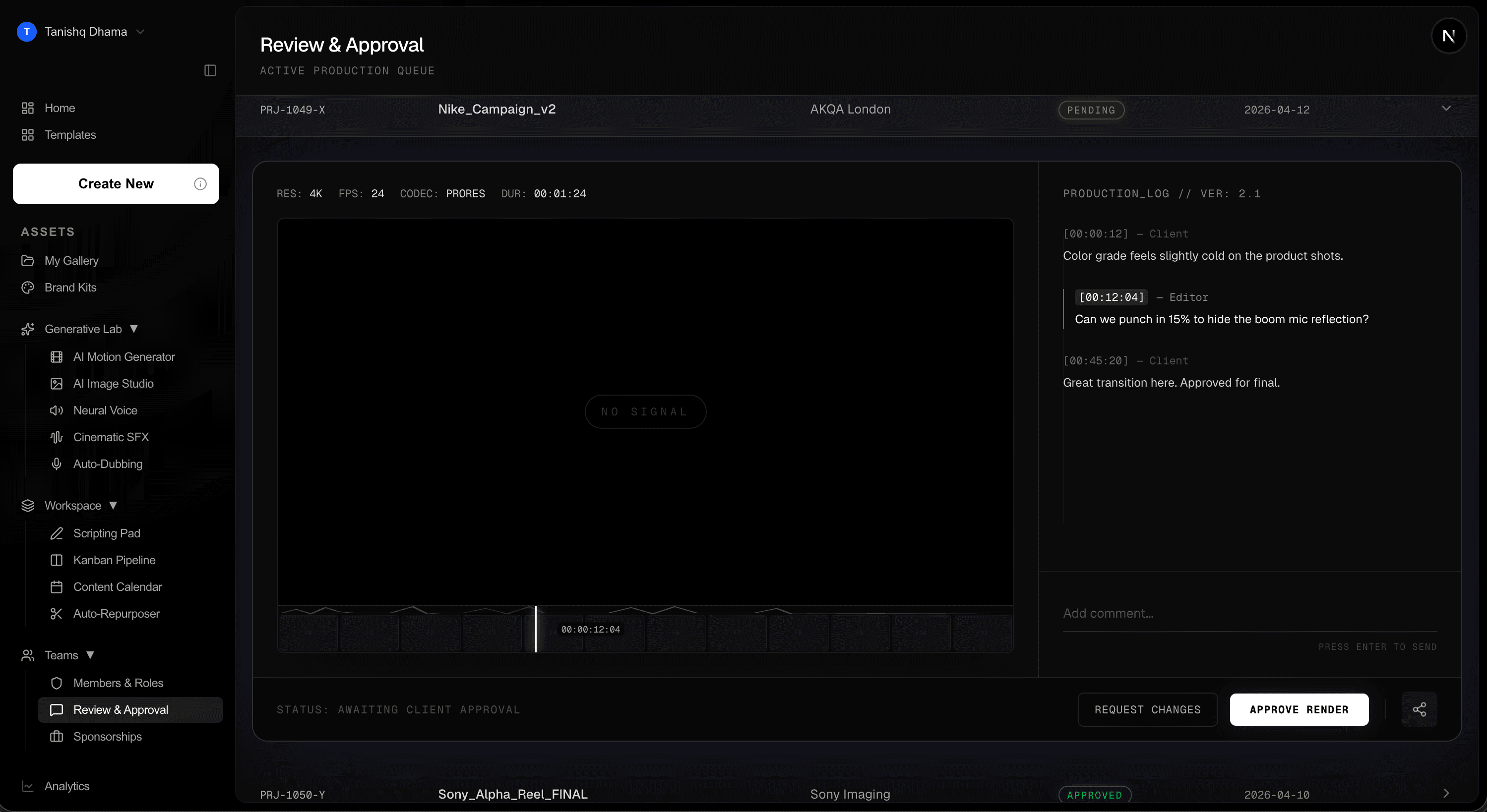 Review & Approval Mockup